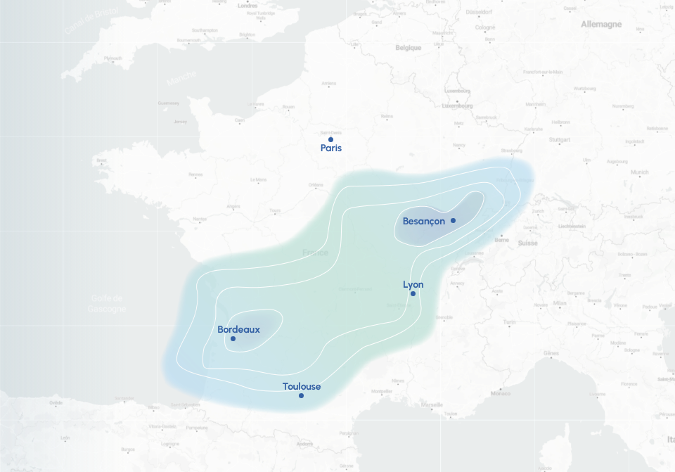 Carte de la Bourgogne